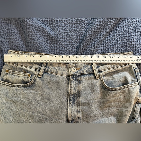 ASOS Collusion x005 Straight Leg Light Mineral Blue Wash Mom Jeans - Picture 11 of 12